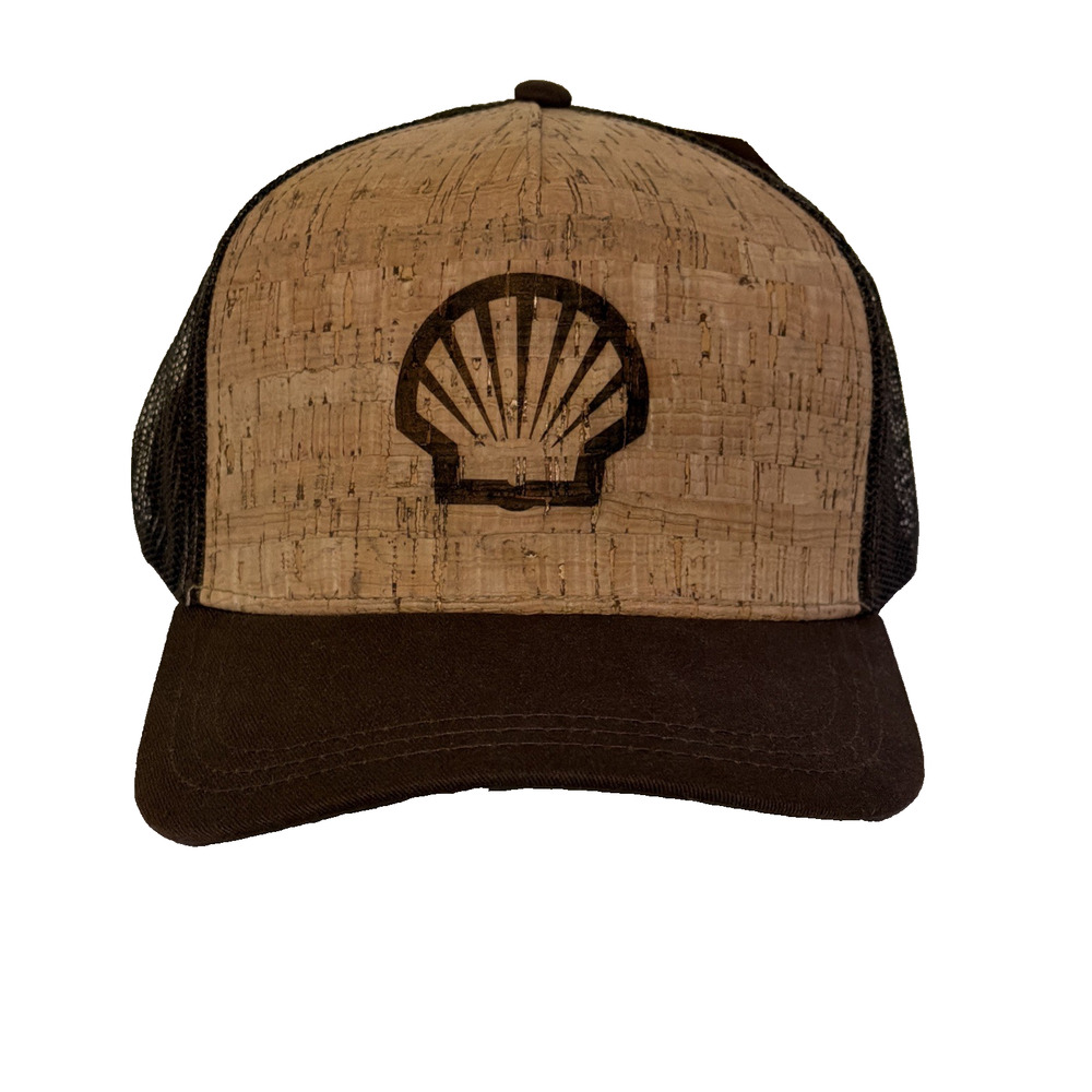 Cork Snapback Ball Cap With Shell Oil Co. Logo